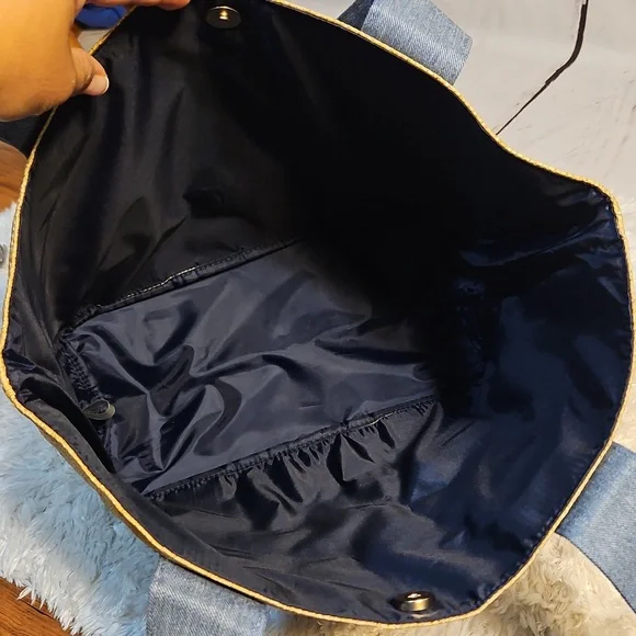 Victoria's Secret Blue ,tan  Tote Bag with Beachy‎ Vibe - Picture 7 of 9